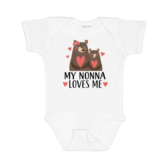 Inktastic My Nonna Loves Me Bear Boys or Girls Baby Bodysuit