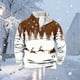 thumbnail image 3 of Ceisia Warm Fleece-Lined Mens Loose Fit Christmas Print Half-Zip Stand Collar Sweatshirt Gifts, 3 of 6