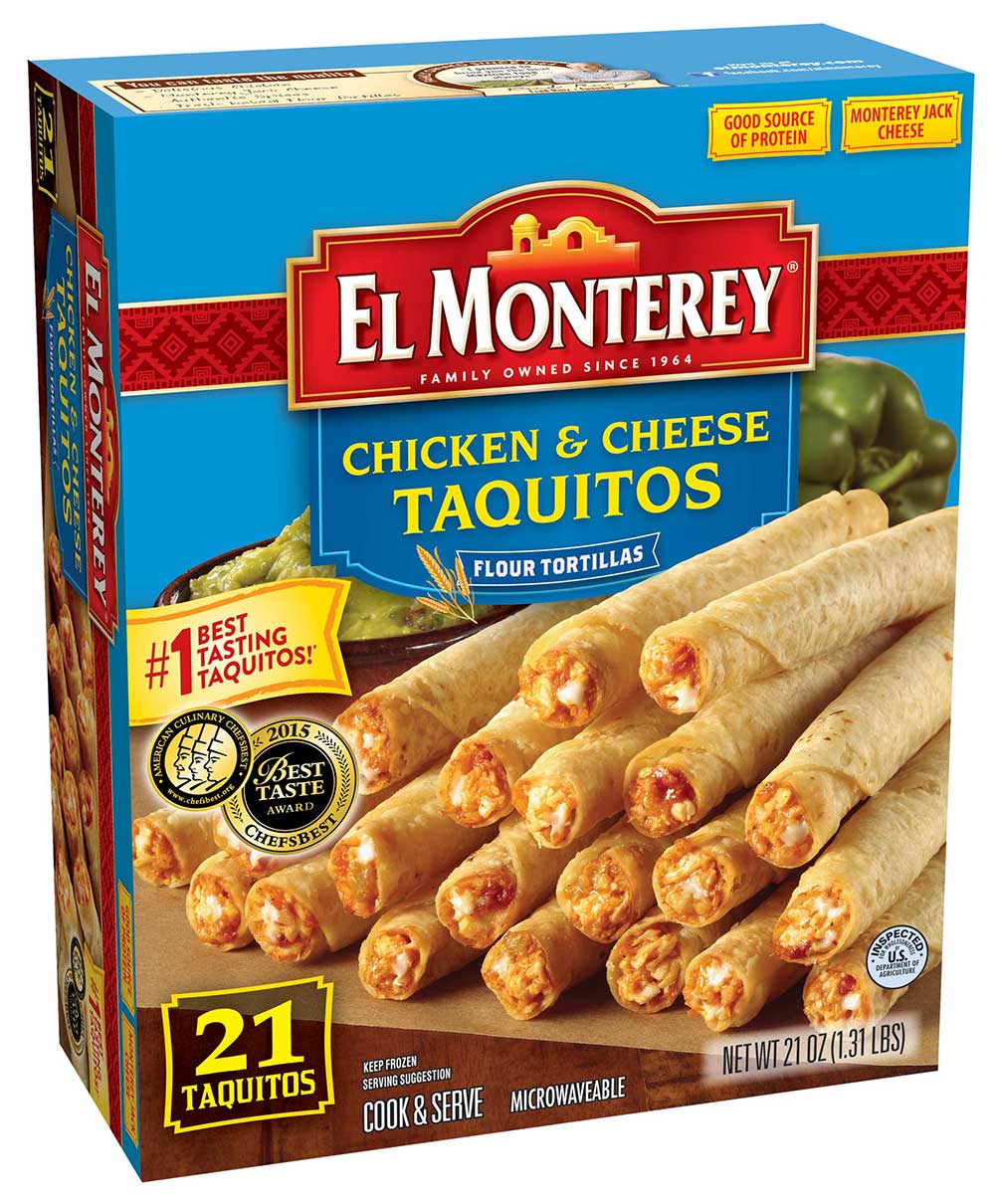 El Monterey Chicken and Cheese Flour Taquitos, 1.31 Pound 5 per case