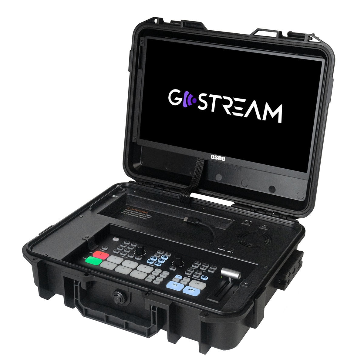 Osee GoStream Duet All-In-One Live Stream Video Mixer Switcher Kit with 14" Monitor and Case