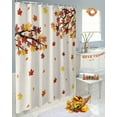thumbnail image 5 of Maple Leaf Shower Curtain Set ，Waterproof Fabric Shower Curtains Fall Autumn Leaves Shower Curtains for Bathroom,Bathroom Decor 36"x72", 5 of 7