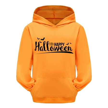 

Child Toddler Boys Girls Long Sleeve Cartoon Prints Warm Hoodie Pullover Tops Kids Sweat Halloween Clothes Kid Halloween Pumpkin Sweatshirt Sister Outfits