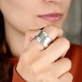 thumbnail image 3 of Womens Tree of Life Ring Rotatable Retro Ring Creative Alloy Inlaid Gold Band Spinning Leaves Design Adjustable Anxiety Relief Unique Gift for Women, 3 of 5