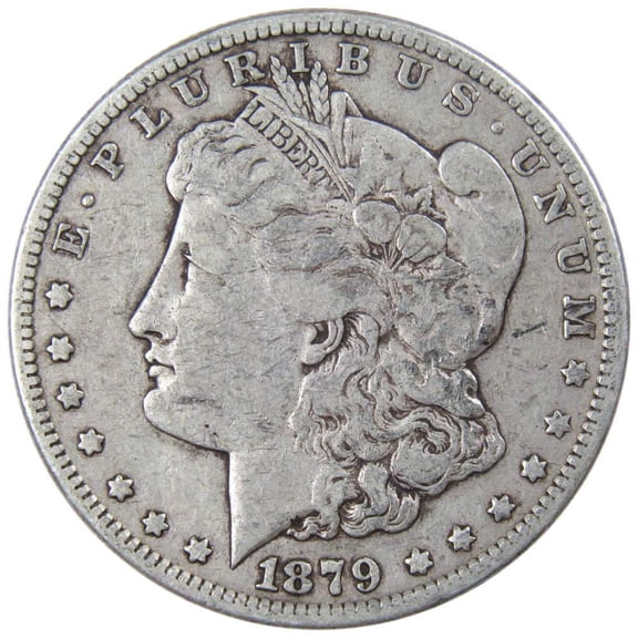 1879 S Morgan Dollar F Fine 90% Silver $1 US Coin Collectible