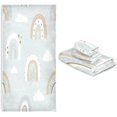 thumbnail image 7 of Coolnut Cute Rainbows Bathroom Towel Set of 3 with Hand Towel, Wash Cloths & Bath Towel, Extra Aborbent Soft Towels Set Decor for Bathing Home Shower Wash cloth, 7 of 7