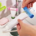 thumbnail image 3 of Toothpaste Tube Squeezer 2 Pack No Drill Wall Mount Cup Toothpaste Squeezer Roller for Bathroom Small Space Storage Housewarming Gift Plastic Organizer, 3 of 5