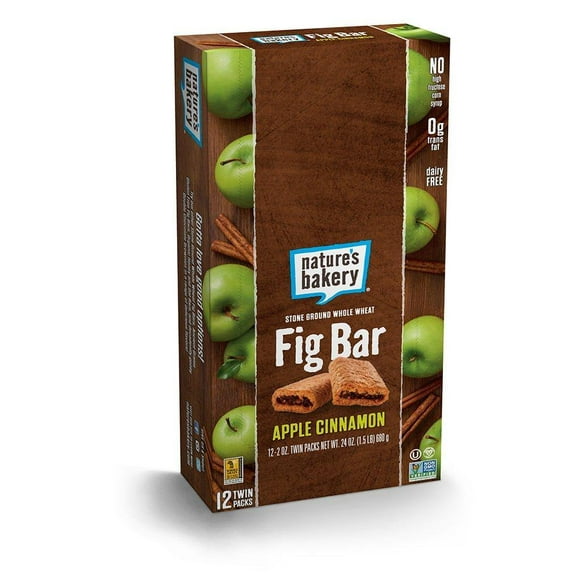 Nature's Bakery Whole Wheat Fig Bar, Apple Cinnamon, 2 oz (Pack of 12)