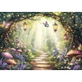 thumbnail image 2 of Spring Enchanted Forest Backdrop for Photograph, Green Girl Birthday Fairy Tale Wonderland Background Flower Butterfly Mushroom Baby Shower Tea Party Decorations Photo Booth Studio Props 7X5ft, 2 of 6