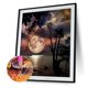 thumbnail image 2 of Taladro de pintura de diamante 5D Kits de bricolaje Imagen de mosaico de noche de luna redonda completa (w306) Hugtrwg Para estrenar, 2 of 9