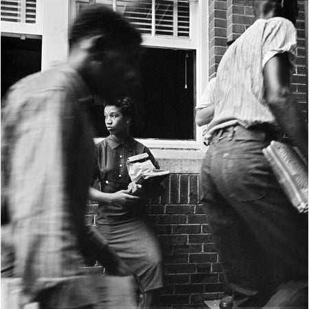 School Desegregation 1958 Nafrican American Students Arriving At Van Buren High School Little Rock Arkansas Photograph 1958 Poster Print by Granger (Best High Schools In Little Rock Arkansas)