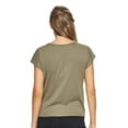 thumbnail image 3 of Expert Brand USA-Made Women's MoCA Cotton Blend Front Tie T-Shirt, Olive, XL, 3 of 5