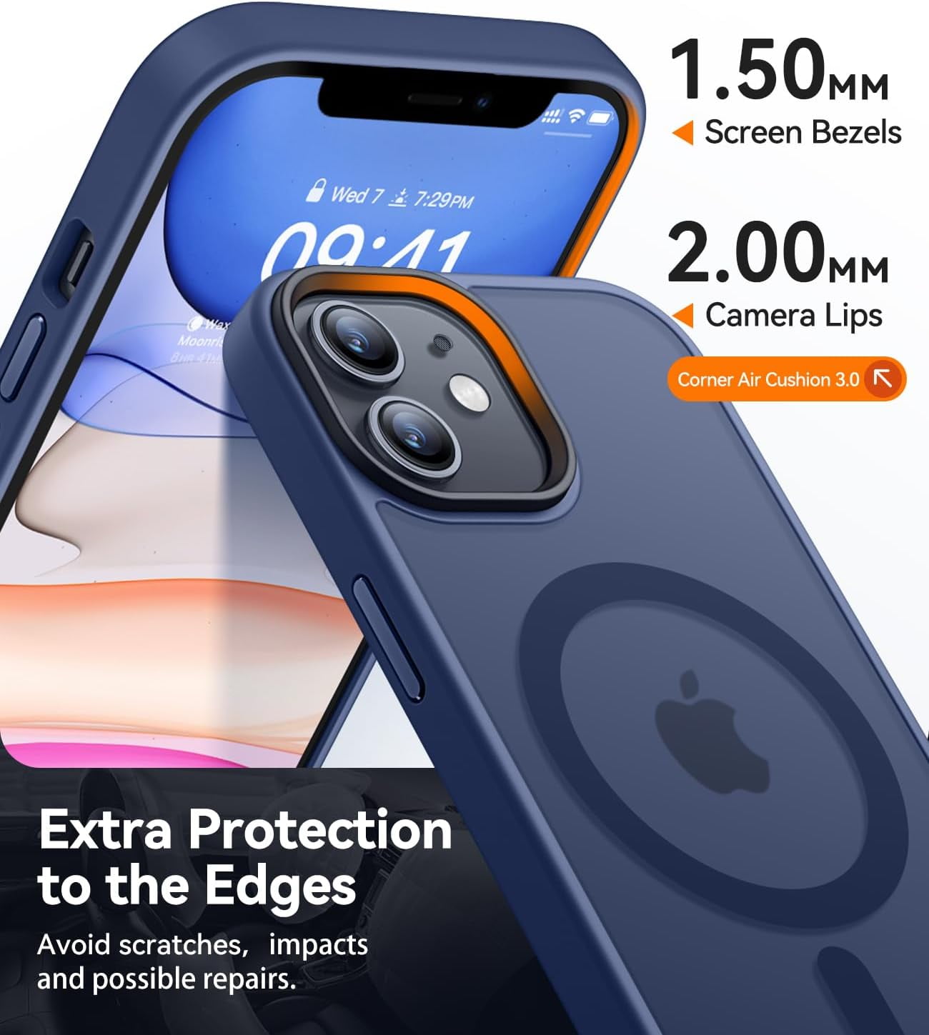 Entronix Magnetic Protective Back Cover Case for iPhone 11, Matte, Wireless Charging Compatible