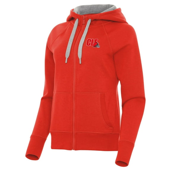 Women's Antigua  Orange Cleveland Browns Victory Full-Zip Hoodie