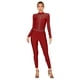 thumbnail image 5 of Monos de gimnasia para mujer, monos de baile, Ballet, baile, bailarina adulta, Ropa de baile, mono de manga larga con diamantes de imitación brillantes, 5 of 5