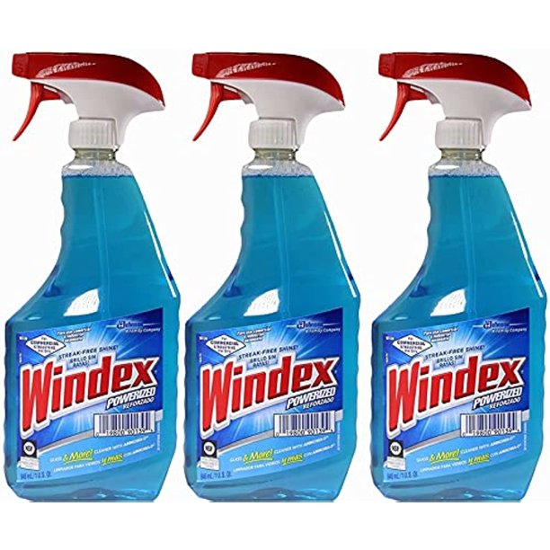 Windex Powerized Glass Cleaner With AmmoniaD, 32 Oz. Trigger Spray