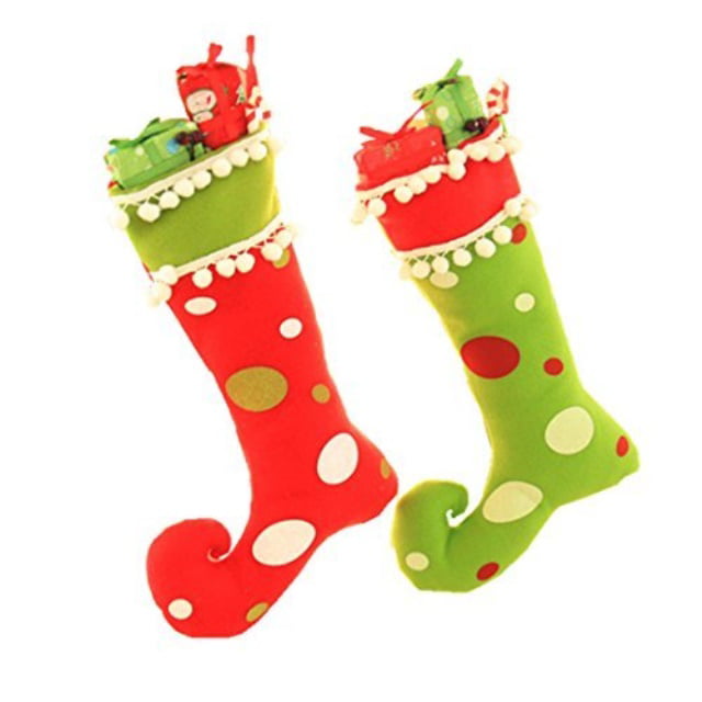 1,2,4 Novelty Elf Stocking Gift Bag & Chair Leg Covers Christmas Decoration Kids 