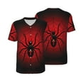 thumbnail image 3 of Daiia Spider on the Web Mens Baseball Jersey Button Down Shirts Short Sleeve Sports Uniforms-4X-Large, 3 of 9