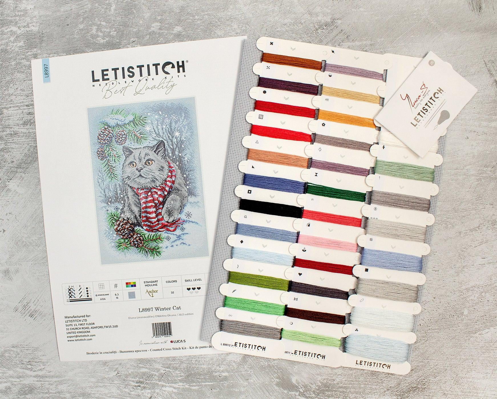 Winter Cat L8997 Counted Cross Stitch Kit