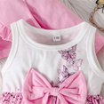thumbnail image 5 of XYIJANI Baby Girls Dress and Cardigan Set Infant Ruffle Coat Butterfly Print Skirt Toddler Long Sleeve Outfit (Pink,6M), 5 of 6