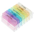 thumbnail image 3 of Pill Organizer 2 Times A Day Large Weekly Pill Box Daily Pill Case Medicine Box, 3 of 9