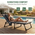 thumbnail image 5 of 4-Position Reclining Folding Camping Cot with Mattress and Pillow, Portable Lounge Chair Bed for Sleeping, Travel, Garden, Pool, or Office, 5 of 9