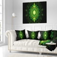 thumbnail image 2 of Designart Cabalistic Green Fractal Sphere - Abstract Throw Pillow - 18x18, 2 of 4