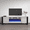 White/Black, variant on Woody WH-EF Fireplace TV Stand for TVs up to 85", Modern High Gloss 77" Entertainment Center, Electric Fireplace TV Media Console with Storage Cabinets