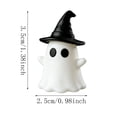 thumbnail image 4 of Qocolcyl Halloween Luminous Ghost Figurine, Cute Spooky Glowing Ghost Ornament, Indoor Outdoor Halloween Decorations, Mini Ghost Desktop Statue for Mantel Tabletop Halloween Party Home Decor, 4 of 6