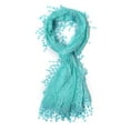 thumbnail image 3 of Women lightweight lace teardrop fringe Lace Scarf Vintage Scarf Mesh Crochet Tassel Scarf for Women, 3 of 4