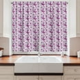 thumbnail image 2 of Butterfly Curtains 2 Panels Set, Flora and Fauna Image with Contrast Colors Hand Drawn Natural Pattern Vintage, Window Drapes for Living Room Bedroom, 55W X 39L Inches, Purple White, by Ambesonne, 2 of 3