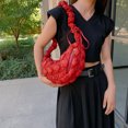 thumbnail image 4 of Bolso de media luna para mujer, bolso de burbuja de nailon, correa de Color sólido, monedero suave ajustable para chica FLhrweasw Nuevo, 4 of 9