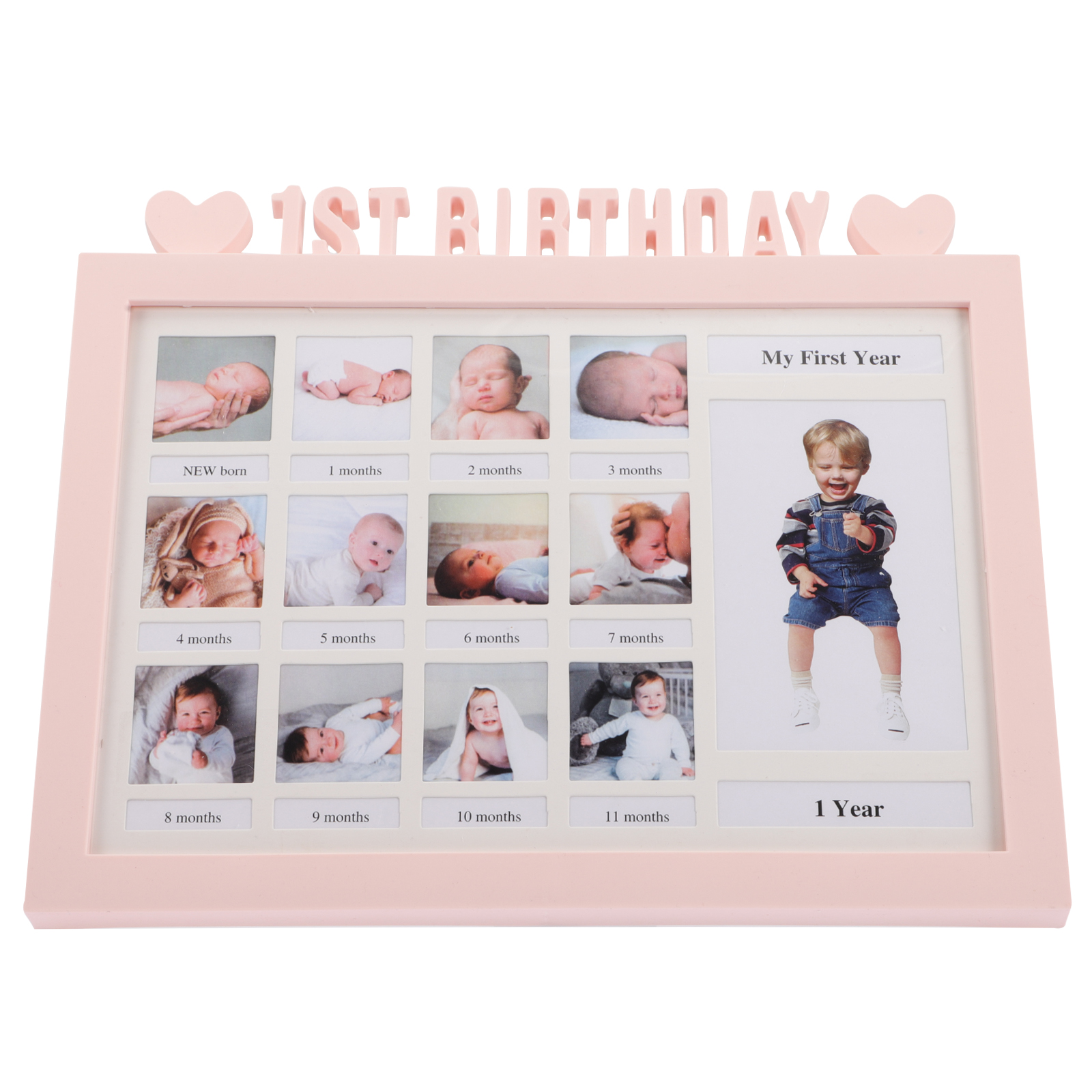 Baby 1st Birthday Photo Frame First Year Picture Frame Milestone Photos