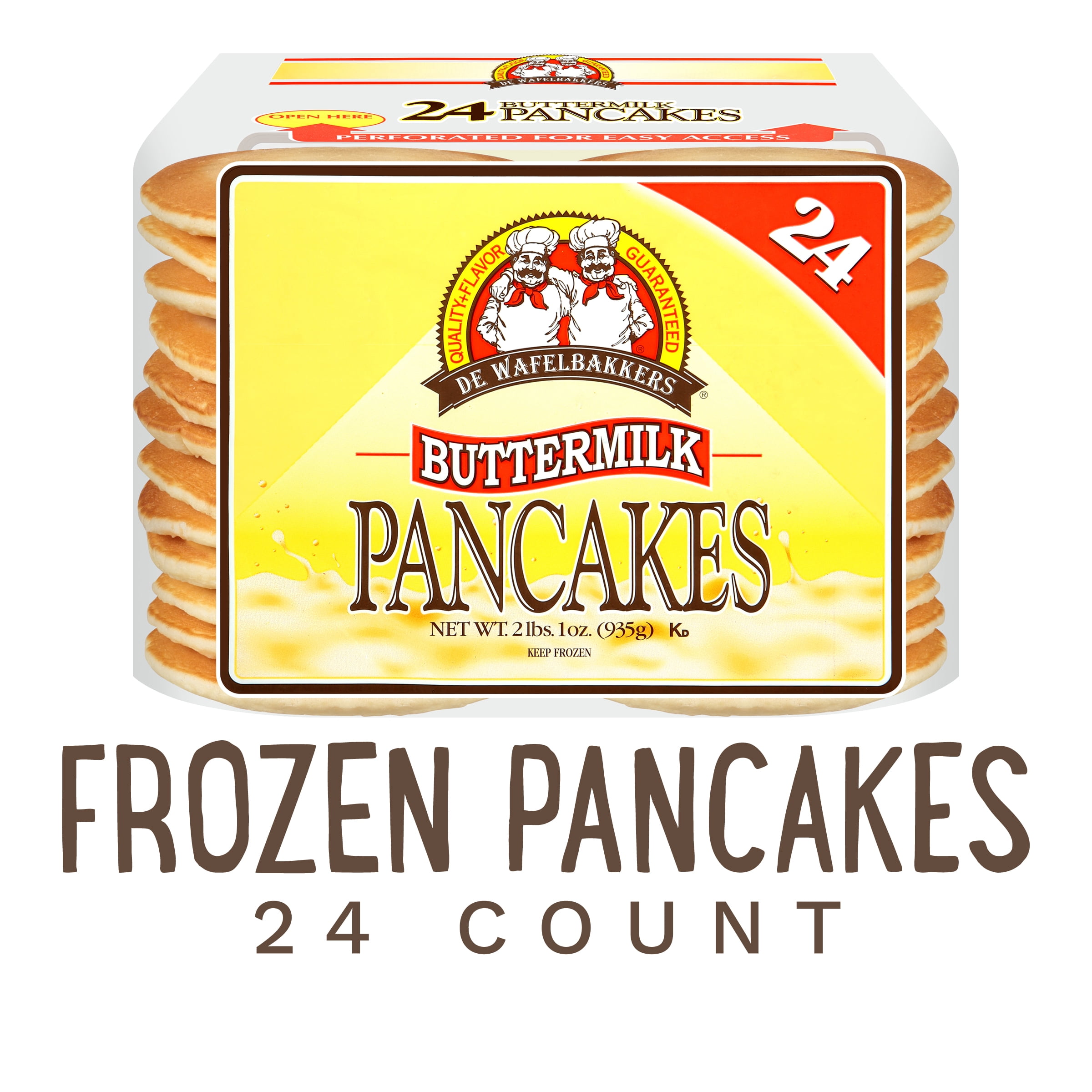 De Wafelbakkers Buttermilk Pancakes, 33 oz, 24 Ct (Frozen)