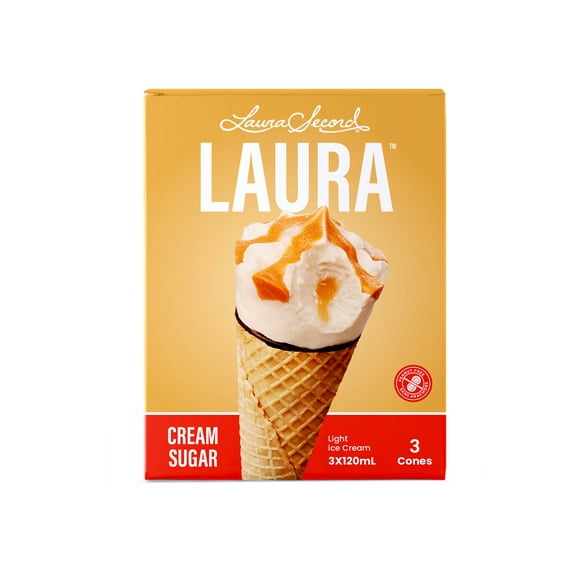 Laura Secord Cone Cream Sugar, 3x120 ml Laura Secord cone cream sugar