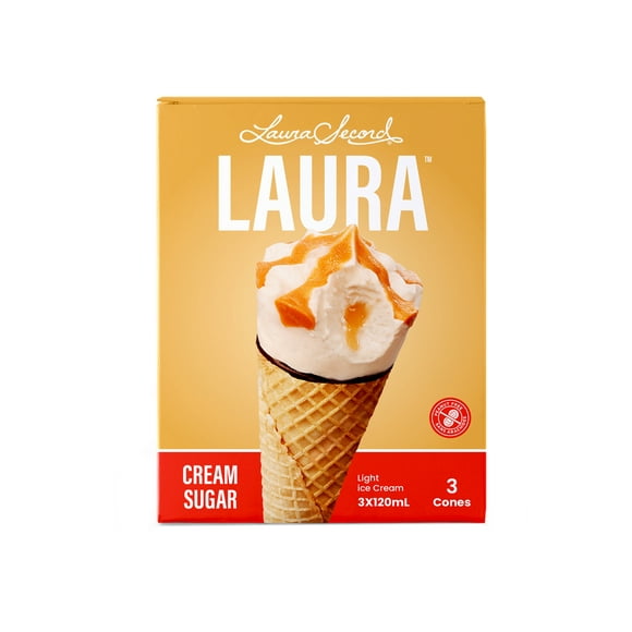 Cornet Laura Secord au sucre à la crème 3x120ml Cornet Laura Secord au sucre à al crème