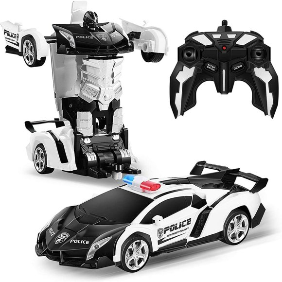 RC Car Robot Remote Control Car Independent 2.4G Robot Deformation Car Toy with One Button Transformation & 360 Speed Drifting 1 18 Scale