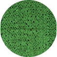 thumbnail image 1 of Ahgly Company Indoor Round Oriental Green Modern Area Rugs, 4' Round, 1 of 4