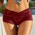 thumbnail image 2 of Women Lace Boyshort Sexy Floral Panties Low Rise - Comfortable Lingerie Underwear with Elastic Waist, Lace Material - Sizes S-XL, 2 of 6