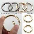 thumbnail image 6 of 3pcs Round Shape Zinc Alloy Zinc Alloy Hooks Round Push Trigger 18/38mm Black Gold Silver Spring O-Ring Buckles Carabiner Snap Clasp Clip Bag Belt Buckle GOLD 18MM, 6 of 8