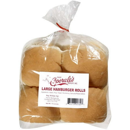 Dave Caporale's Bakery: Hamburger Large Rolls, 15 Oz