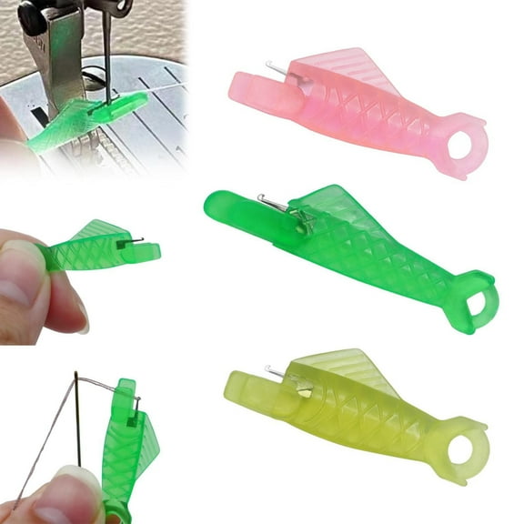 Upgraded Automatic Fish Mouth Sewing Needle Threader, Quick Self Threading Tool for Sewing Machines