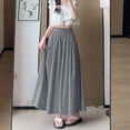 thumbnail image 3 of BLCHUNen Wide Leg Pants for Women Elastic High Waisted Flowy Pants Casual Loose Cooling Culottes Trousers Fashion,XL,Gray, 3 of 5