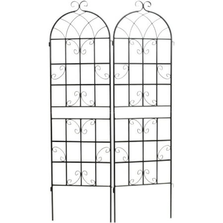 Metal Garden Trellis Panel for Climbing Plants, Set of 2, 19.7" Wide x 70.8" High, BG-Trellis-0047KD