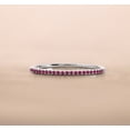 thumbnail image 5 of JeenMata Pave Accented - 0.25 Carat Round Cut -July Birthstone- Classic Wedding Band - 18K White Gold Plating for Women, 5 of 12