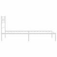 thumbnail image 4 of vidaXL Metal Bed Frame with Headboard White 100x200 cm, 4 of 5