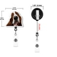 thumbnail image 4 of WIRESTER Set 2pcs Design Acrylic Key Card Holder Belt Clip Reel Id Badge Retractable - Animal Basset Hound Dog, Black Toy Poodle Dog, 4 of 6
