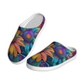 thumbnail image 2 of KLL Psychedelic Sunflowers Pattern Adult Unisex Cozy Slippers,Fuzzy Slip-on Slippers TPR Sole Slippers Comfort Plush Home Footwear for Indoor & Outdoor-37/38, 2 of 7