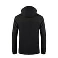thumbnail image 3 of Ecqkame Men's Rain Jackets Casual Stylish Long Sleeve Hooded Zip Up Outwear Jackets with Zipper Pocket Windbreaker Jackets for Men B-Black XXL on Clearance, 3 of 3