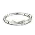 thumbnail image 3 of Winding Willow 18K White Gold Over Silver Wedding Band, 3 of 4