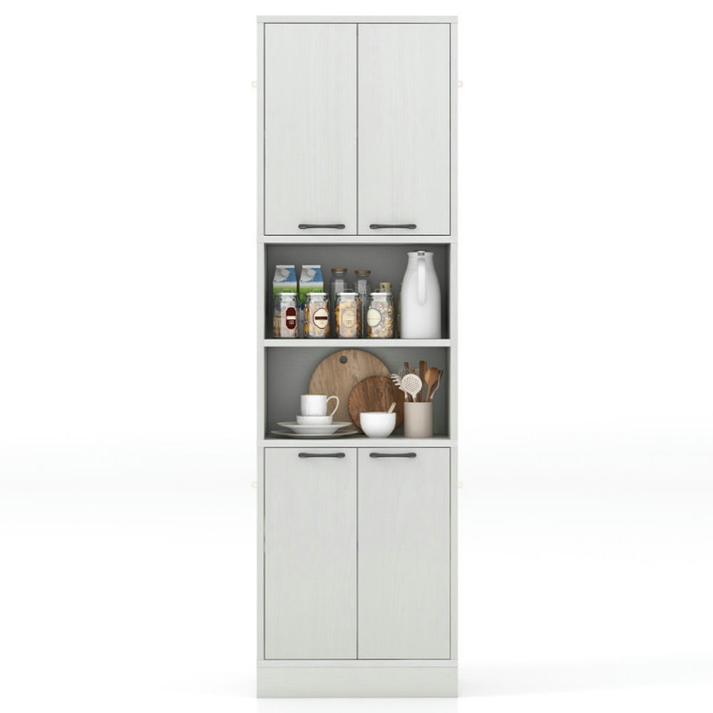 Finihen Kitchen Storage Cabinet, Buffet Sideboard, 75 Inch Kitchen Pantry Cabinet Tall Cupboard with Doors and Shelves, for Dining Room, Kitchen, Living Room, Oak Finihen Kitchen Storage Cabinet, Buffet Sideboard, 75 Inch Kitchen Pantry Cabinet Tall Cupboard with Doors and Shelves, for Dining Room, Kitchen, Living Room, Oak
